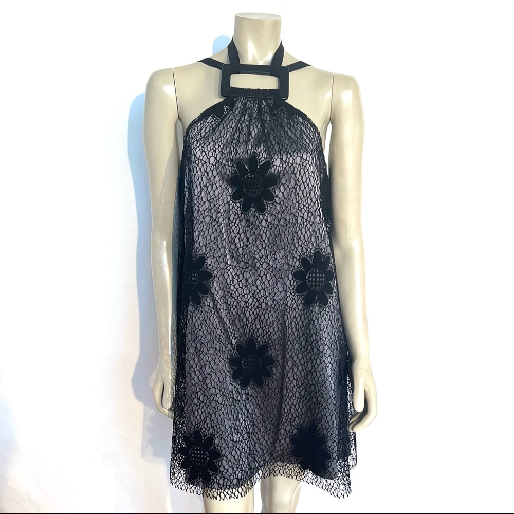 Vintage ROMAN KEFLAY Silk Satin and Lace Dres